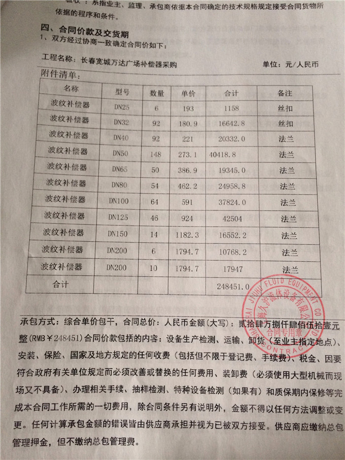 长春宽城万达广场采用上海草莓成人在线视频波纹补偿器